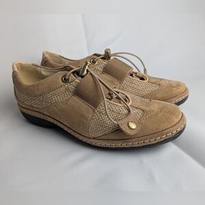STUART WEITZMAN Tan Suede Women Shoes Size 5 No Laces Made In Spain